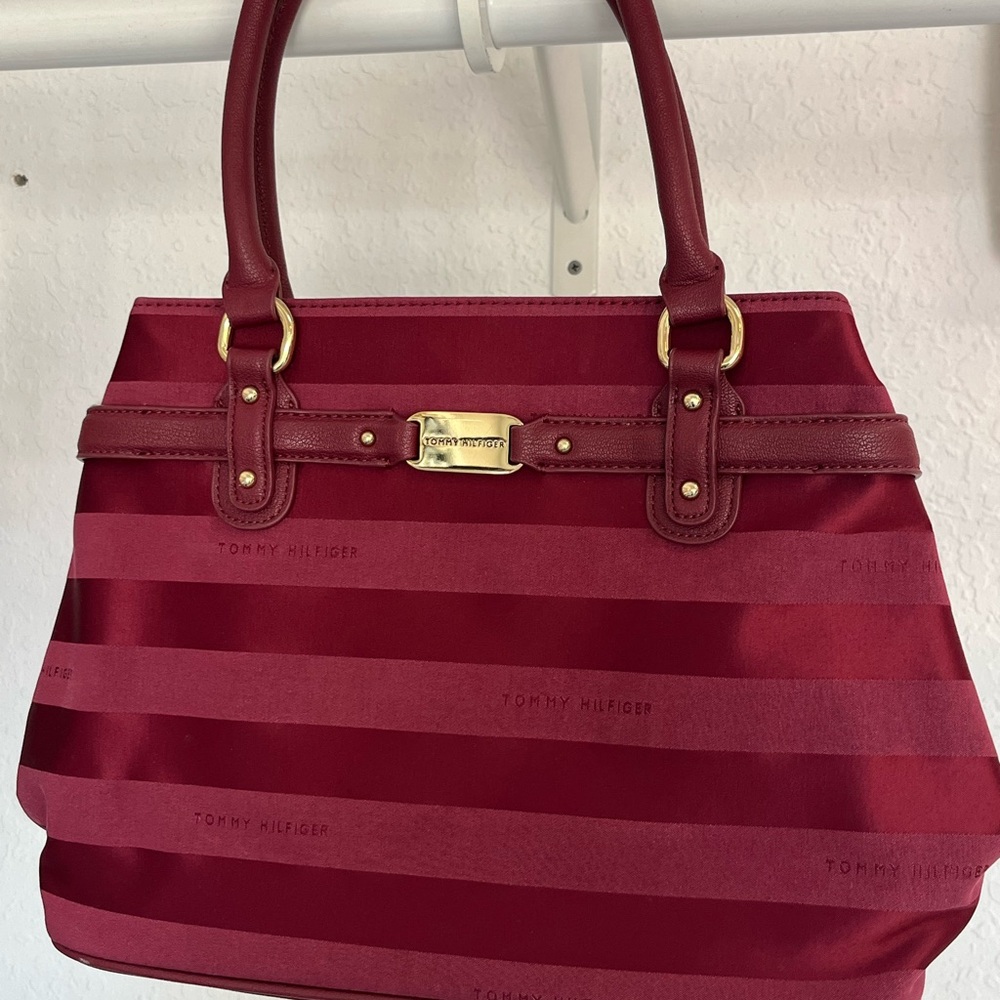 Tommy Hilfiger Red Striped Women's Bag